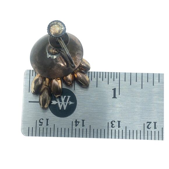 Vendome Vintage 12K Gold Filled Brooch & Earrings Set – Red Rhinestones - Picture 16 of 16